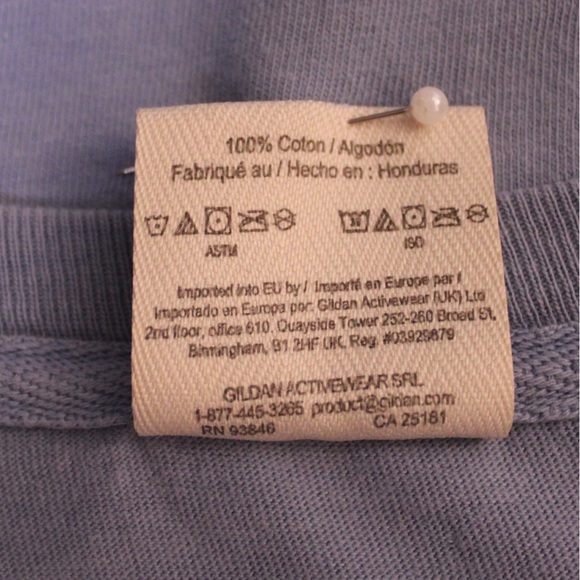 Comfort Colors Long Sleeve Tee Men’s M Light Blue Graphic Logo Shirt - Picture 13 of 14